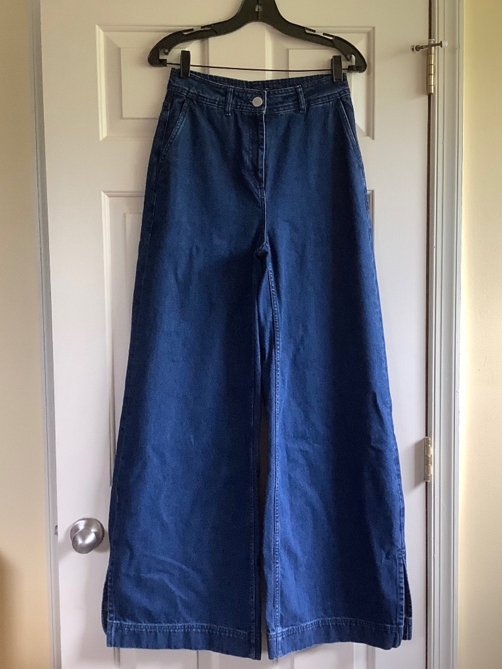 Toccin Eileen Washed Wide-Leg Denim Pants Dark Wash SZ 4
